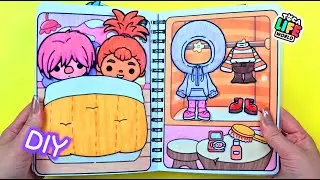 Paper diy ✨️ Toca Boca × Inside out 2 Family get ready to go #grwm #asmr #종이놀이