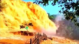 Tirathgarh Waterfall in Monsoon season, Kanger Valley National Park, Tirathgarh, Chhattisgarh