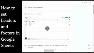 How to set headers and footers in Google Sheets