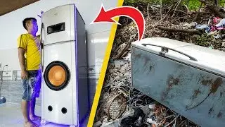 Recycle Fridge from landfill into Giant Speaker Box!
