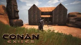 Conan Exiles - Building a house with NEW BUILDING PIECES (gonna build a Village!)
