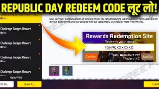 26 January Redeem Code 😳 | Bundle And Hat Redeem Code | Republic Day Bundle Free Fire