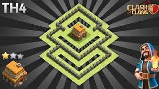 BEST TH4 BASE WITH REPLAY | TH4 BASE COPY LINK - CLASH OF CLANS