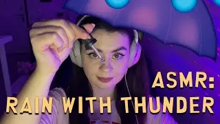 ASMR for sleep. Rain and thunder video