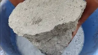 Series P- 2 ||ASMR || Huge chunks || white cement crumbling in lots of water 💦 || ASASMR ||