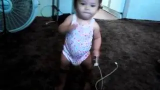 Sakura walking! Baby learning how to walk...
