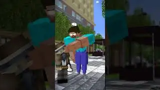 HELP Herobrine GigaChad save Baby Zombie from BANDIT (Bad Liar - Imagine Dragons) 