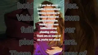 If you need support as you find yourself & learn new skills of self love & boundaries drop a comment