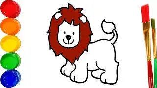 Lion Drawing for kids/ The Lion King Draw/ Cool Roar Lion picture/ Coloring Pages/ Animals Drawing