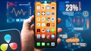 FUTURISTIC HOLOGRAM phone effect - Davinci Resolve Fusion Tutorial