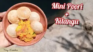 Miniature Poori + Kilangu | Poori kilangu recipe | Miniature cooking | Tiny Cookz #22