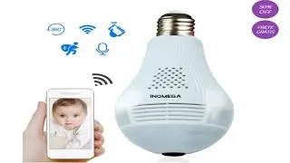 Lâmpada Espiã Câmera Ip 360° Hd Led Wifi