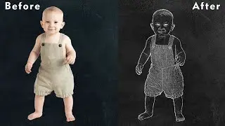 Photoshop tutorial - change a photo into a chalk scratch effect