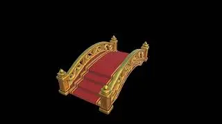 Stylized Golden Royal Bridge - Prop 3D Model | Game Asset Showcase