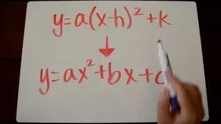 Converting Vertex to Standard Form Tutorial
