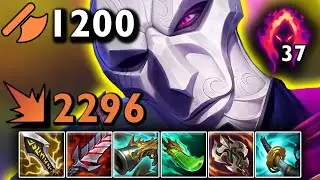 JHIN CRITS YOUR WHOLE HP BAR (2300 CRIT, 1200 AD, 37 DARK HARVEST STACKS)