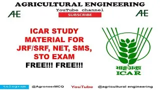 ICAR STUDY MATERIAL I free online notes I ICAR jrf 2023 update I notification date declared