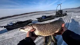 PIKE ONE BY ONE, JUST LIKE MY GRANDFATHER TAUGHT US! TIP-UPS AND SET-UP FISHING