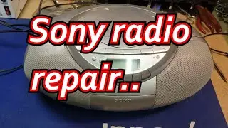 Repairing a Sony CFD-S350 CD/Radio/Cassette Boombox Rescued from Ewaste! How to Fix a Faulty Switch.