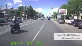 Байкер врезался в легковушку! Жестко