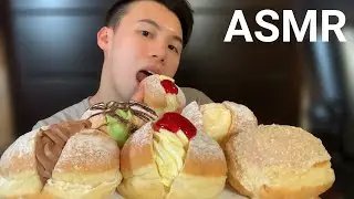 ASMR CREAM FILLED DONUTS 🍩 | EATING SOUNDS