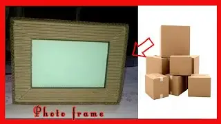 Cara membuat Photo frame dari kardus bekas |Ide kreatif kardus bekas |DIY