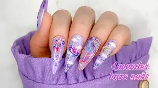 Taylor Swift ‘Lavender Haze’ Nail Art💜 Self nail