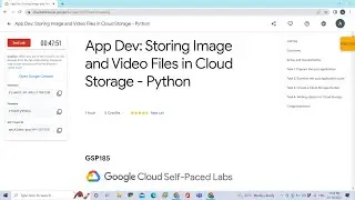 App Dev: Storing Image and Video Files in Cloud Storage - Python 