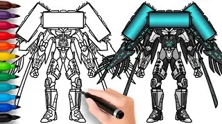 COMO DIBUJAR a TITAN COMPUTERMAN | Skibidi Toilet Wars  - paso a paso, fácil y rápido dibujo