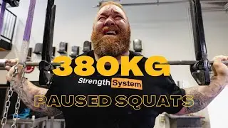 Squatted 380kg / 837lbs x 5 for a new rep PR. READY TO WIN SMOE!