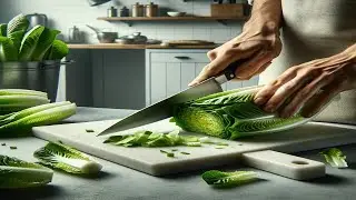 How to Cut Romaine Lettuce for Sandwiches & Burgers - Basic Culinary Techniques - BBQ, Picnic, Meals