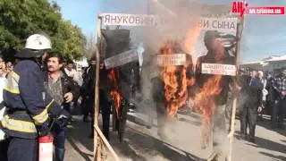 Акция протеста пайщиков против агрофирмы в Вилино, 10.10.13