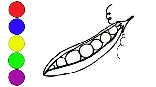 как нарисовать горох / how to draw peas / сурет салу бұршақ