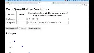 Calculate Regression Equations and Correlation Coefficients Using Stapplet