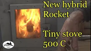 New hybrid rocket stove prototype no 1 cabin, boat caravan.