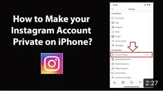 How to make your Instagram account private on iPhone|| instagram Kai account ko kaise private Kare🔐