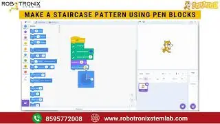 Make a staircase pattern using pen blocks