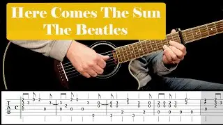 🎸 Here Comes The Sun - The Beatles - Guitar Cover - Guitar Tutorial With Tabs