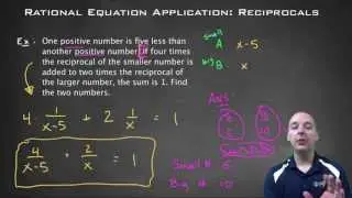 Rational Equation Application - Reciprocals