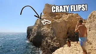 CRAZY CLIFF JUMPING IN PORTUGAL *DOUBLE FLIPS*