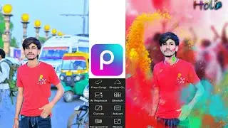 Happy Holi Photo Editing PicsArt || PicsArt Se Holi Photo Editing Kaise Kare