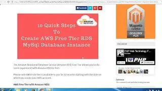 10 Quick Steps To Create Amazon Free Tier RDS MySql Database Instance
