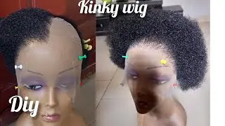 How to full lace kinky wig realistic hairline