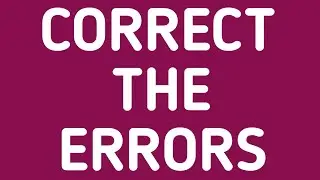 Find the errors | Correct the sentences || ENG ENGINE