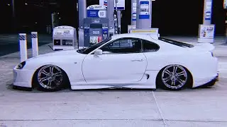 New parts for the Supra! || 4K || roof wing & lip spoiler install