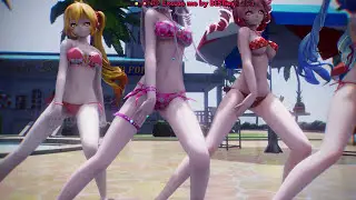 ≡MMD≡ Neru.Ia.Teto.Miku - Excuse Me [5KUHD+60FPS][Eng Sub]