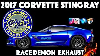 2017  Corvette Stingray Race Demon Performance Exhaust  Dual 4 inch Stainless Tips.