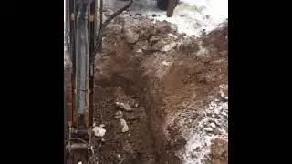 Установка металлического кессона зимой в январе