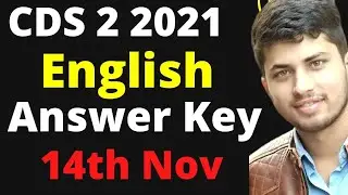 CDS 2 2021  English  answer key  | UPSC |  OTA IMA AFA English | Gov Exam Funda |