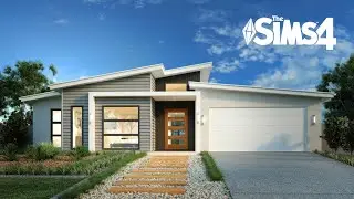 The Sims 4 | Mid-Century Modern Bungalow House | No CC | Speed Build